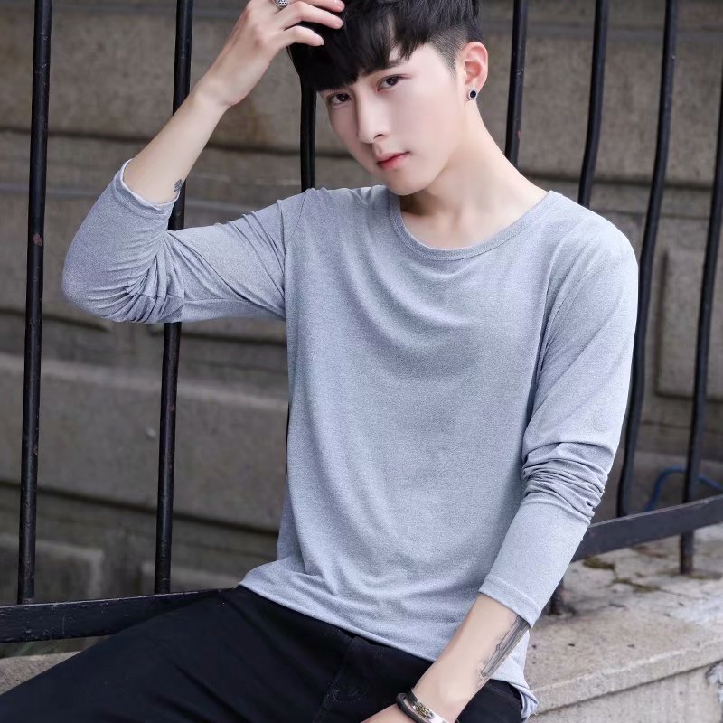 Trend autumn long-sleeve with a round collar