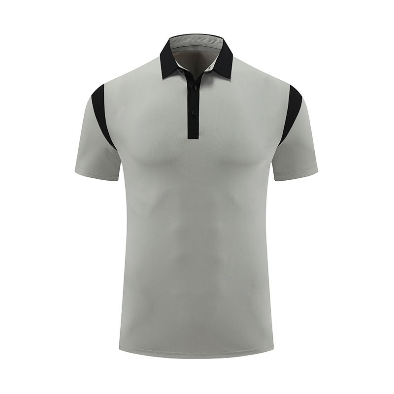 Moda costura protección solar ropa de secado rápido deportes camiseta de manga corta golf para hombres ropa de fitness al aire libre grupo camisa POLO para hombres
