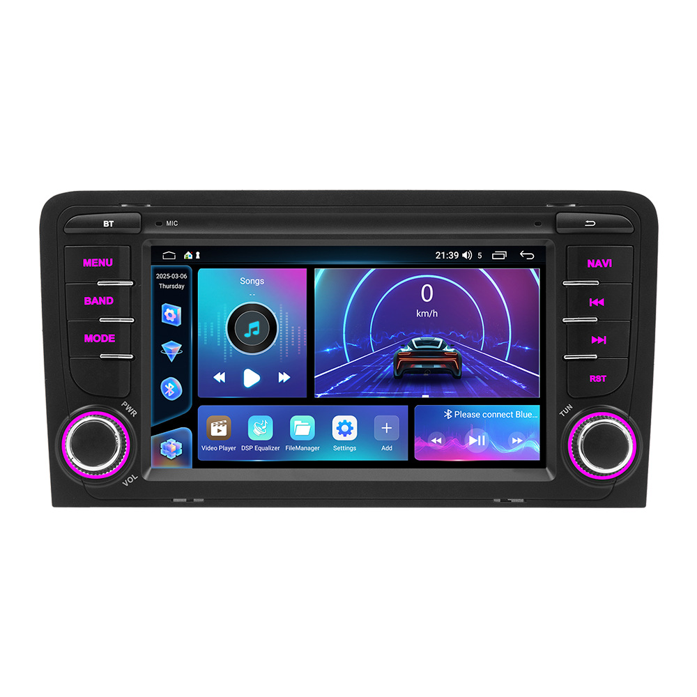 Transfronterizo 7 pulgadas inalámbricas carplay coche Android GPS navegación todo en uno para 03 a 12 Audi A3
