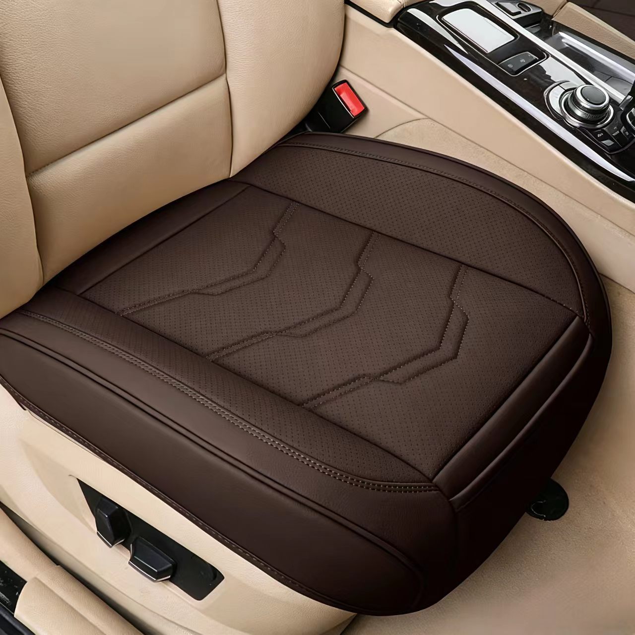 Car Seat Cushion Three-Piece Set, Semi-Covered Seat Cushion, Non-Slip Rear Seat Cushion, Universal for All Seasons, Single-Piece Seat Cushion Without Backrest