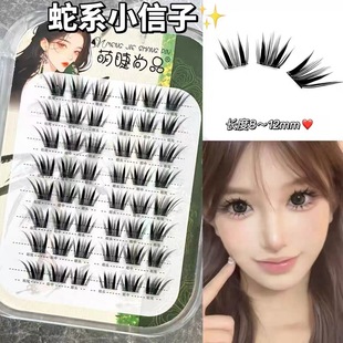 Cute Eyelashes, Glue-Free Xiaoxinzi Eyelashes, Thick Natural Chinese Style Fox Style Novice Self-Adhesive Single Cluster