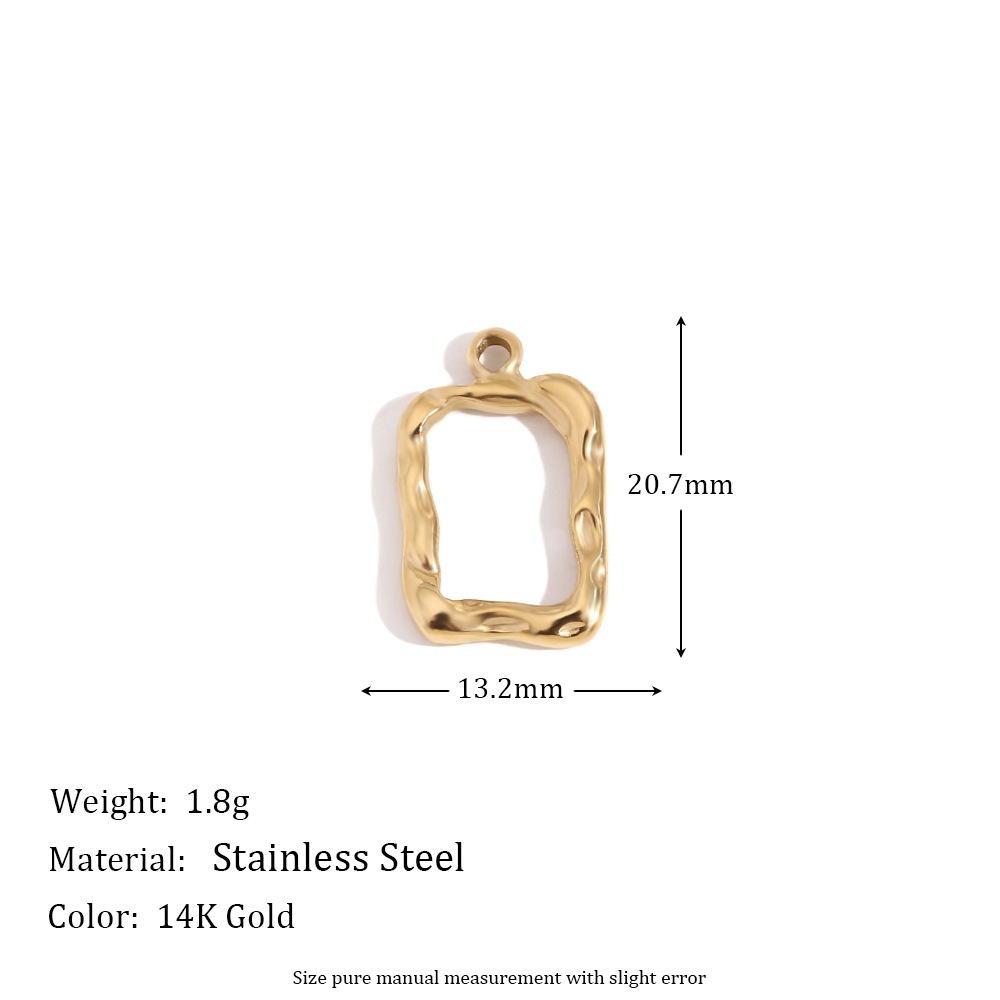 Golden pendant, wave pattern