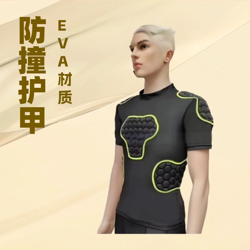 Материал EVA, защита от столкновений, защита талии, защита плеч, спортивная одежда для тренировок на лыжах, дышащая защитная одежда для улицы, спортивное защитное снаряжение с короткими рукавами