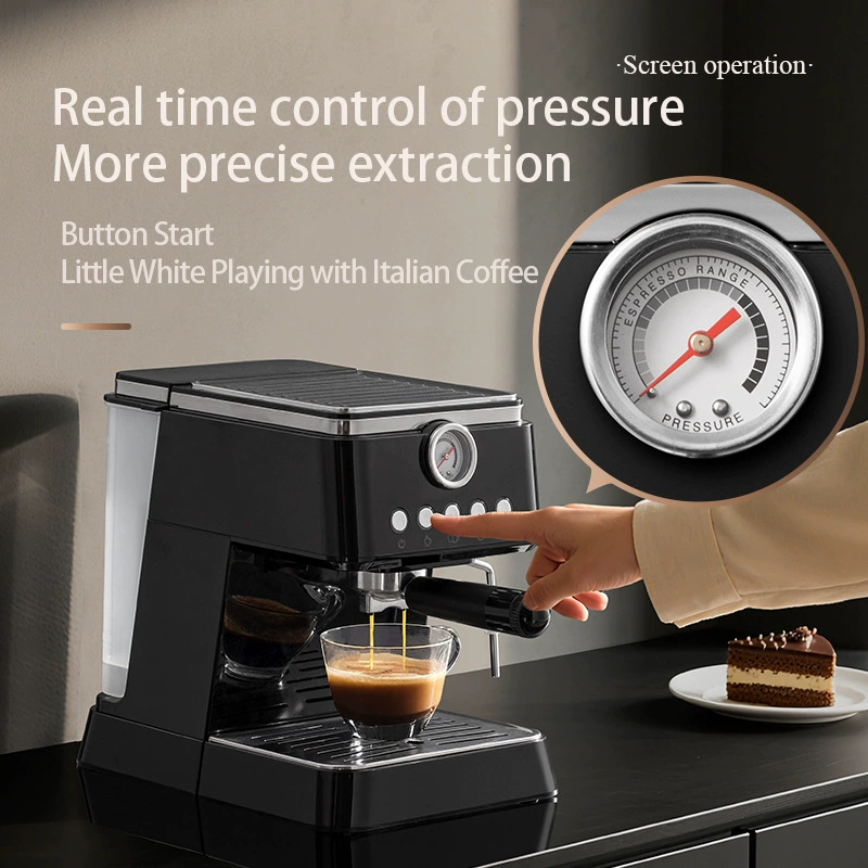 Automatic Espresso Coffee Machine, 20 bar, Touchscreen, Steam Milk Frother, Compact
