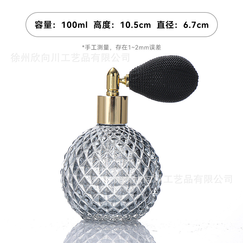 Bolsa de aire botella de spray de perfume 100mL prensa sub-botella piña aromaterapia botella de vidrio de alto grado volátil boquilla de peluquería