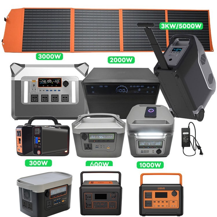 Kit de fuente de alimentación de almacenamiento de energía portátil para exteriores Sistema de generación de energía solar fotovoltaica doméstica Fuente de alimentación de almacenamiento de energía Fábrica de carcasa