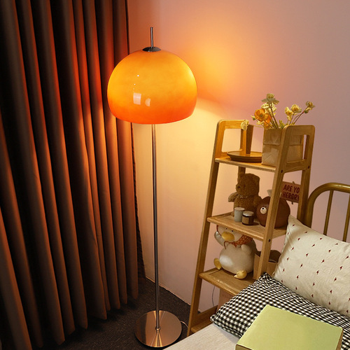 Mushroom floor lamp bedroom bedside Bauhaus medieval ins girl living room retro glass internet celebrity decorative table lamp