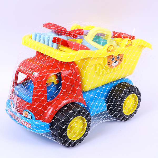 beach summer children's cartoon toy playing with sand play in water