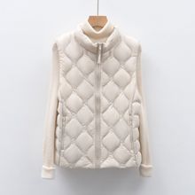 平湖驰新90绒新国标女装秋冬轻薄羽绒服波浪纹马甲立领背心外套