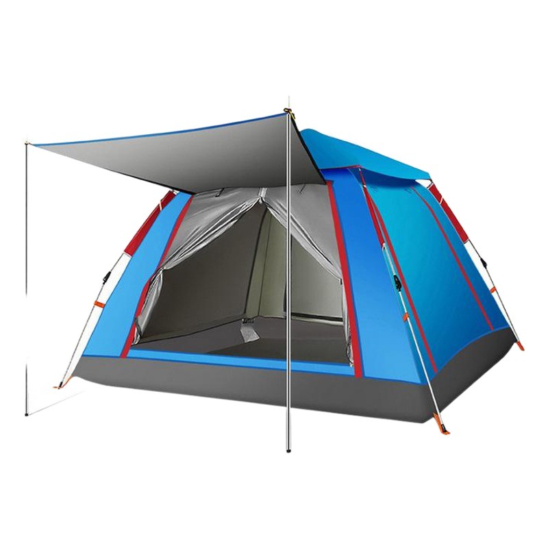 Tienda de campaña al aire libre 3-4 personas playa engrosada a prueba de lluvia 2 personas camping Automático Doble camping abierto rápido tienda de campaña de cuatro lados