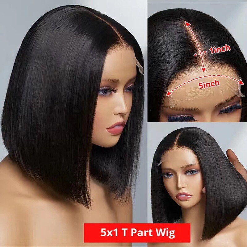African wig front lace Bob head Yaki 13x4 lace wig kinky straight in stock