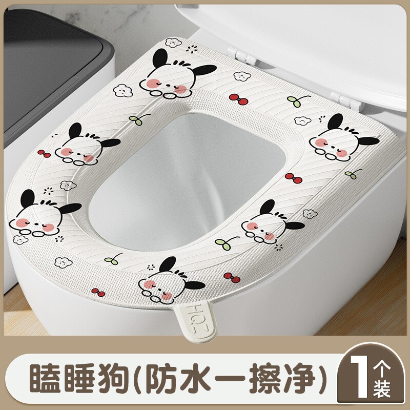 防水便器座布団卸売り四季通用型トイレシリコン泡輪無洗貼付手提げ式座布団カバー|undefined