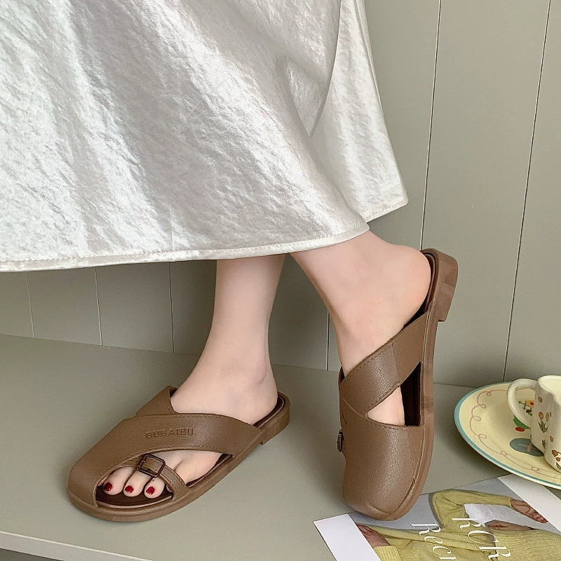 Mesh fashionable slippers, universal footwear for leisure, internet celebrity, high-end