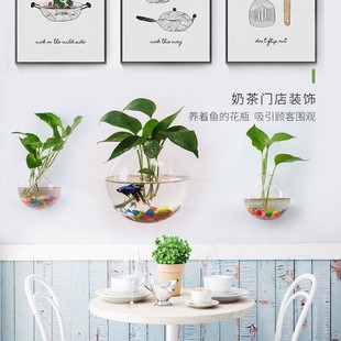 Wall Creative Hydroponic Wall Hanging Decoration Flower Pot Glass Pendant Fish Tank Vase Wall Hanging