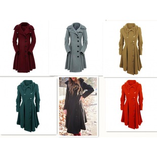 New Hot Selling European and American Explosions Irregular Hem Double-sided Woolen Coat Trenchcoat Female Factory Outlet