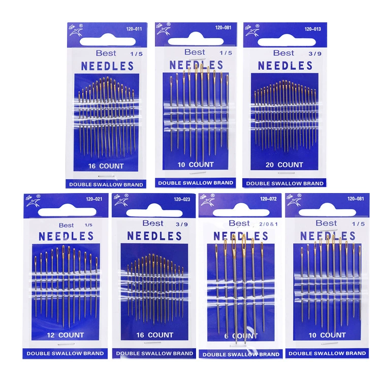 Оригинальные товары Двойная Ласточка золотой хвост ручная швейная игла мульти-спецификации Двойная Ласточка стальная игла золотой хвост ручная швейная игла оптом