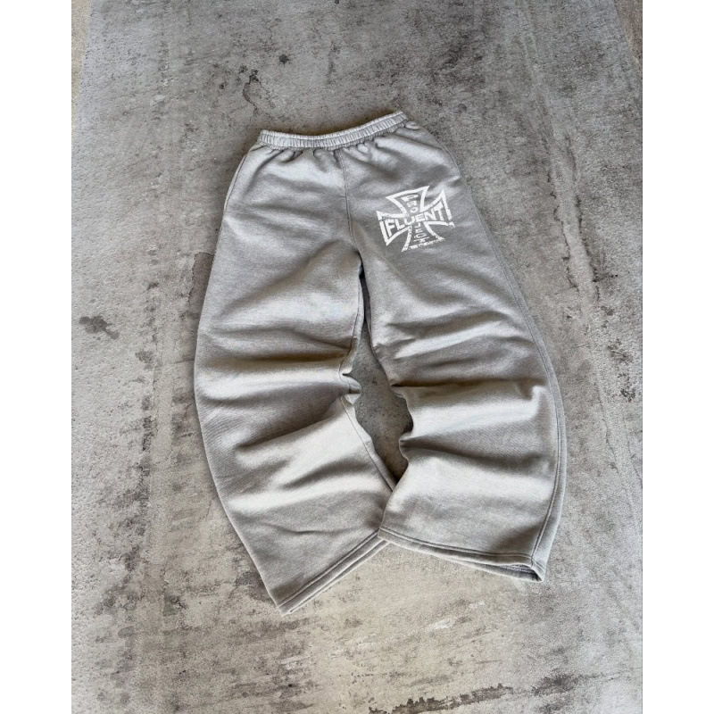 Herenkleding Fluent bedrukte joggingbroek High Street Fashion Y2K-stijl elastische taille losse casual broek voor mannen en vrouwen_voghion.com