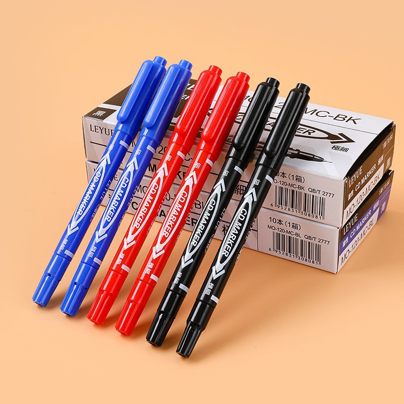 Marcador Permanente de Doble Punta, Fina y Gruesa, Paquete de 120 Colores