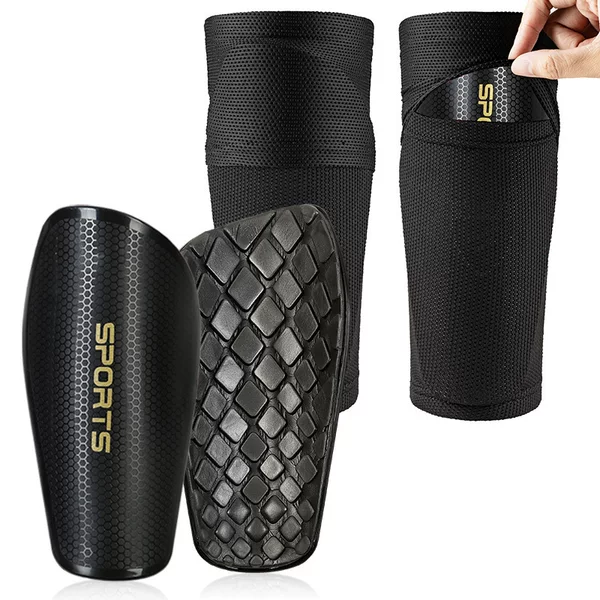 Adult Football Shin Guard Socks Double-Layer Fixed Plate Cover Breathable Insert Football Shin Guard Calf Protector