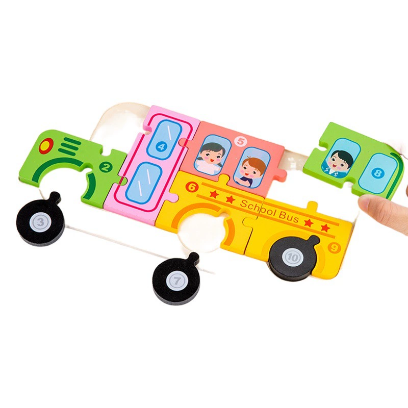 Деревянная 3D стерео головоломка, строительный блок, игрушка, головоломка динозавра, раннее образование, блок с животными, транспорт, познавательные дети