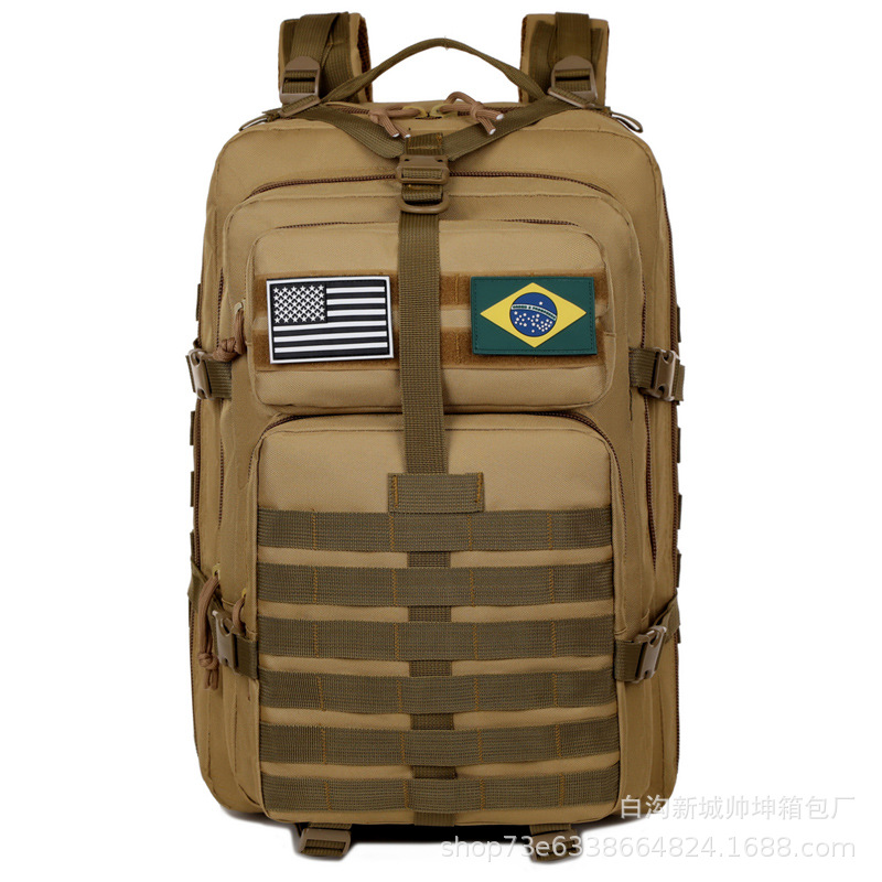 Mochila táctica de ataque mayorista de gran capacidad de campamento equipo de senderismo mochila al aire libre paquete de montaña tácticas de camuflaje militares