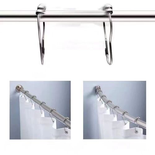 Shower curtain hook ball metal bathroom rod hook curtain accessories gourd buckle movable hook