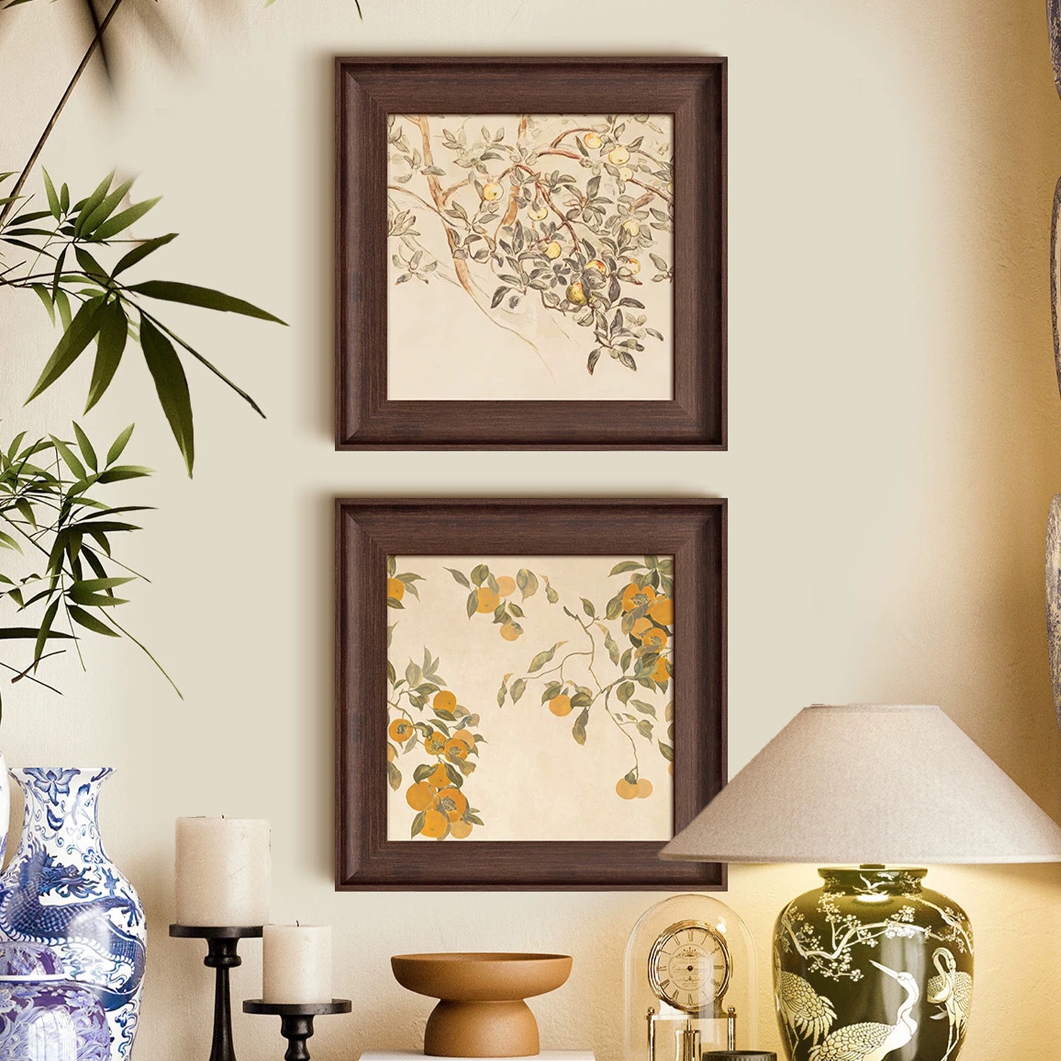 Persimmon Ruyi French Retro Style Living Room Decoration Painting Restaurant Hanging Painting Dining Room Bedroom Bedside Entrance Aisle Corridor