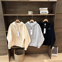 25冬季新款男女情侣同款ALO加绒拉链连帽开衫卫衣时尚百搭