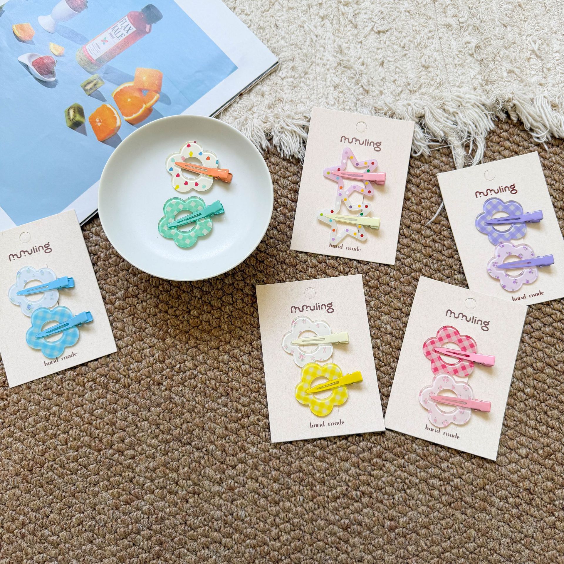 Sugar Pear ropa infantil pinzas de cabello niñas lindas dulces 2026 tarjetas de dibujos animados pinzas de cabello para niños frangeas BB clip bebés accesorios para el cabello