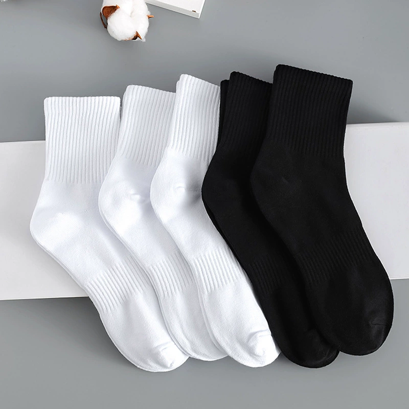 Men's Cotton Knee Socks, Demi-Season Breathable, Deodorized & Sweat-Absorbent, One Size