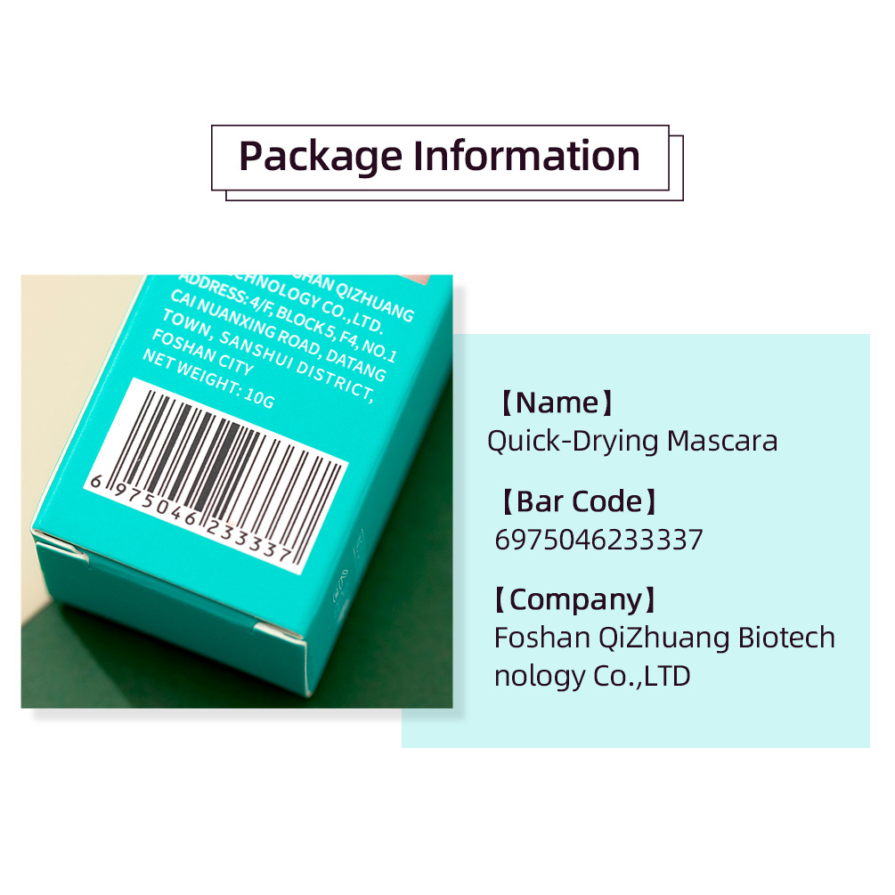 carina QIBEST göz siyah su geçirmez ve baş döndürücü olmayan boya lif uzun kalın şekillendirici maskara astarı bukle renk makyaj_voghion.com