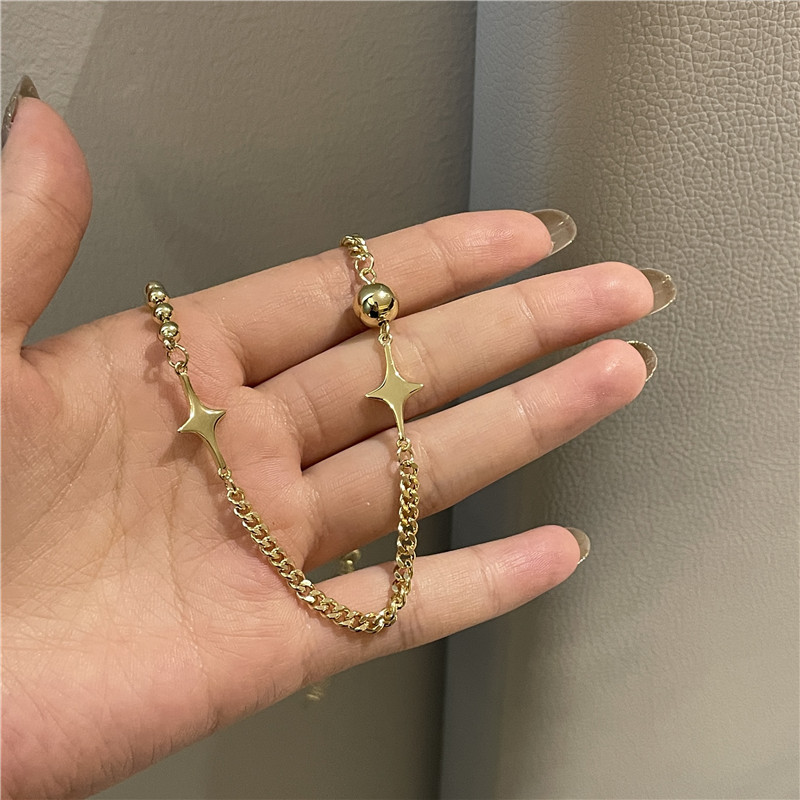 Clavicle Chain Niche Round Bead Ball Chain Splicing Mans Star Clavicle Chain Neck Chain display picture 4