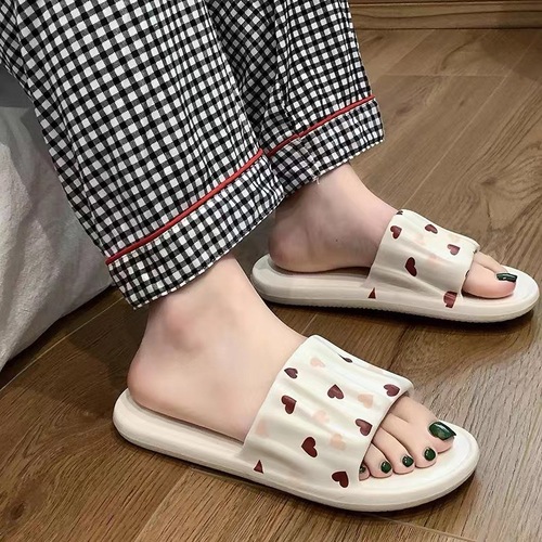 Summer ins Korean version of cute home thick-soled sandals for women's bathroom soft-soled non-slip couple student slippers for outer wear