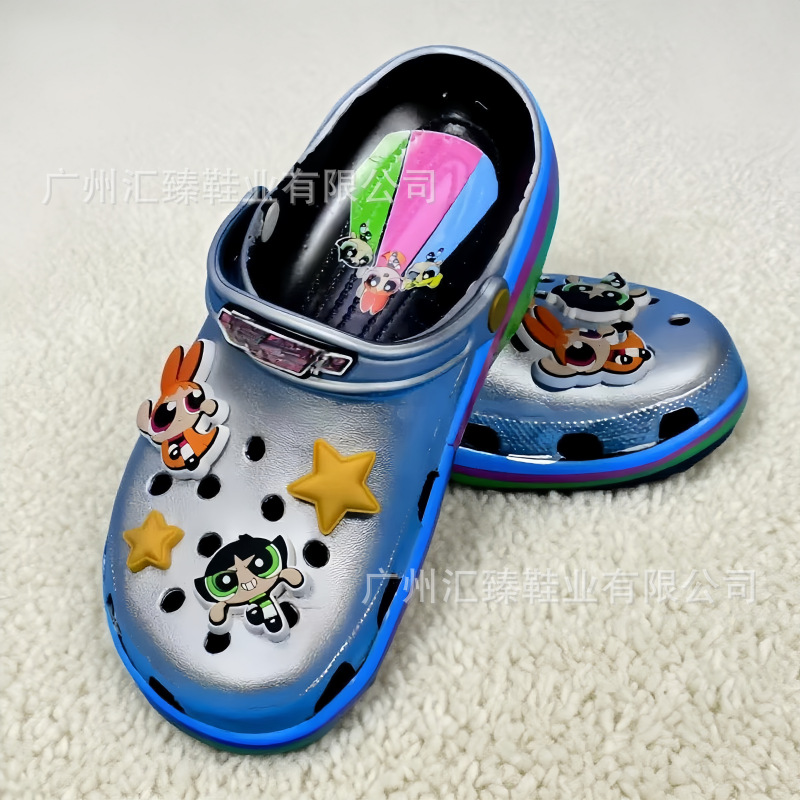 Personaje clásico de la casa de tarjetas de estrellas de niños zapatos antideslizantes sandalias zapatillas de playa para niños al por mayor