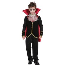 万圣节男童服装舞台表演演出服恐怖吸血鬼B-0153披风吸血小公爵