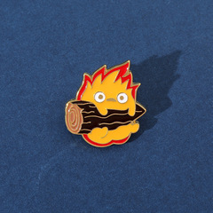 Cartoon cartoon characters surrounding metal badges small brooch flame villain pin alloy oil dripping jewelry