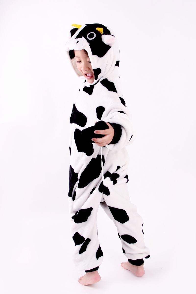 Otoño e Invierno niños y niñas de dibujos animados de animales de una sola pieza pijamas de franela Totoro Panda aseo ropa para el hogar lote mixto