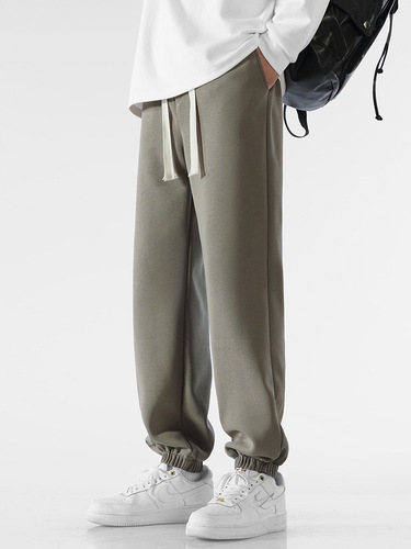 ACU Men's Wear | Hua Mian Heavyweight Sports Pants for Men, 2026 Fall/Winter, Multi-Color Fashion Brand Casual Long Pants, Loose-Fit Drawstring Sweatpants