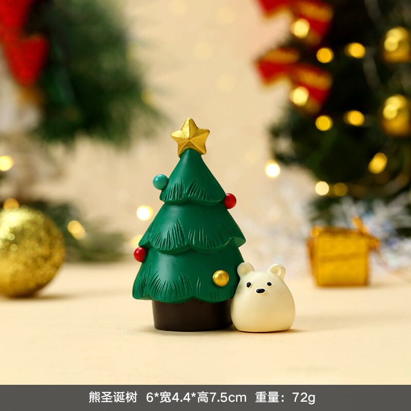 クリスマスツリーシリーズクリスマス置物小道具マイクロシーンアレンジ樹脂工芸品置物|undefined