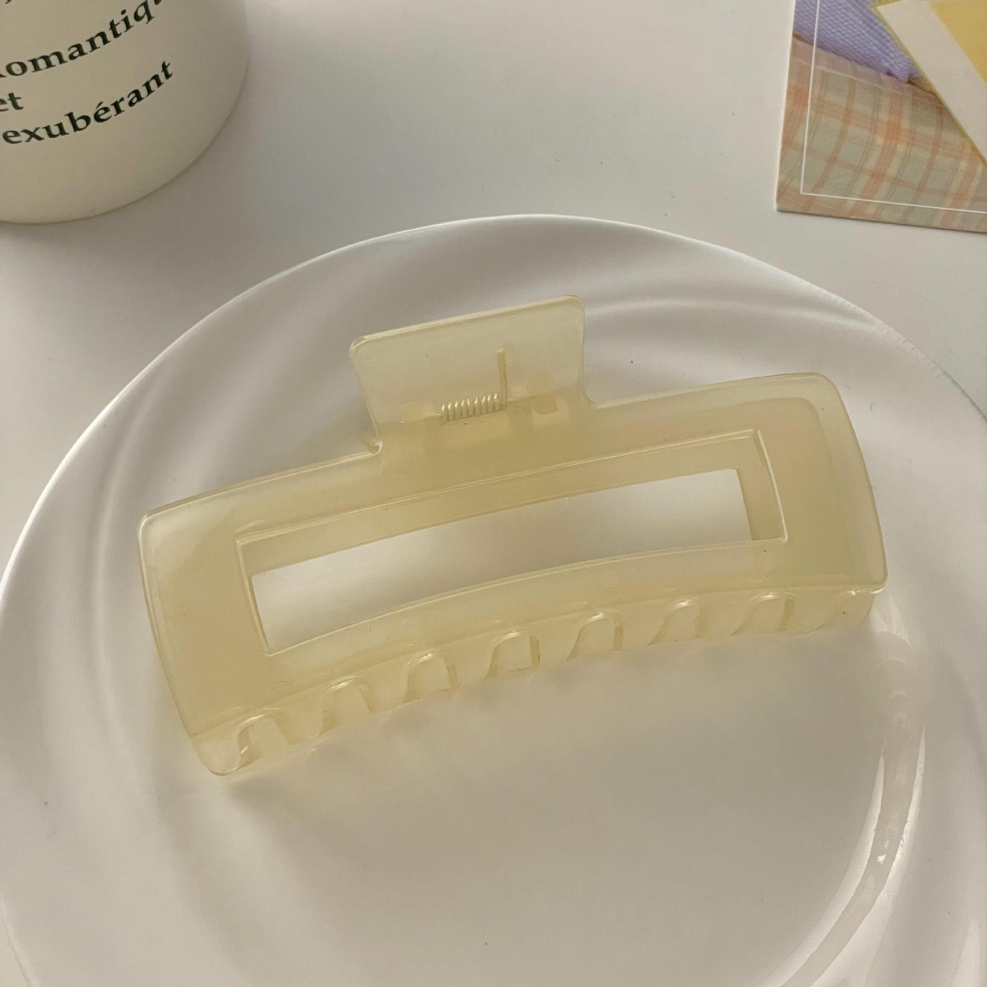 Clip de pelo marrón grande Nueva horquilla cuadrada accesorios para el cabello clip de horquilla simple Cabeza trasera clip de pelo clip de tiburón tocado