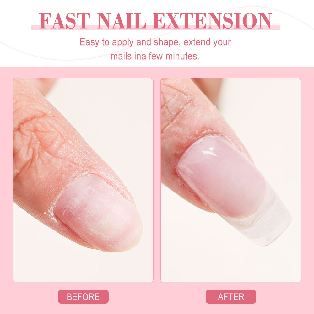 Nuevo arte de uñas de cristal herramienta de uñas extensión líquido traje tridimensional tallado francés fototerapia extensión de uñas transfronterizo exclusivo