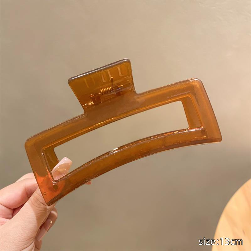 Volumen de pelo de gran tamaño antideslizante gran tiburón clip de pelo cuadrado clip de pelo cabeza de espalda clip de pelo tocado updo clip de pelo femenino