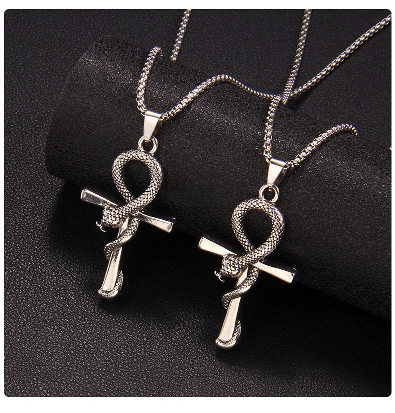 22g Weight Fashion Snake Stainless Steel Plating Pendant Necklace 1 Piece