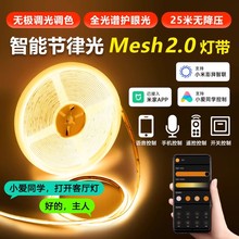 已入米家三色智能24Vcob灯带无极调光客厅窗帘氛围双眼皮线形灯