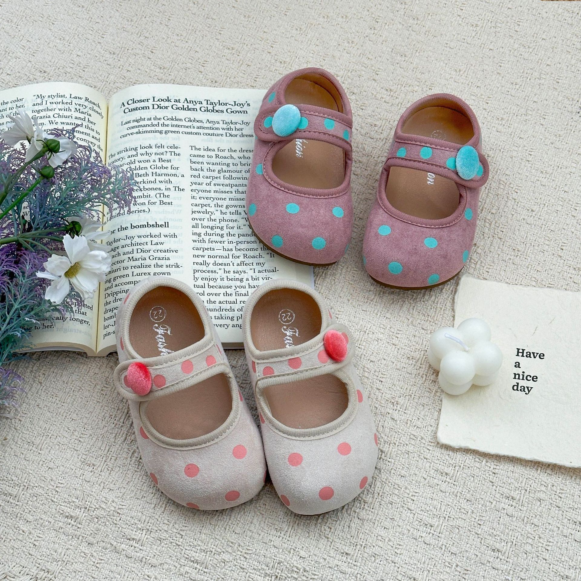 Niñas de dopamina ondulación de zapatos de soja suave primavera 2026 nuevo estilo casual versátil anti-deslizante princesa zapatos solos