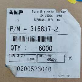 一个起拍 316837-2 现货 正品TE端子