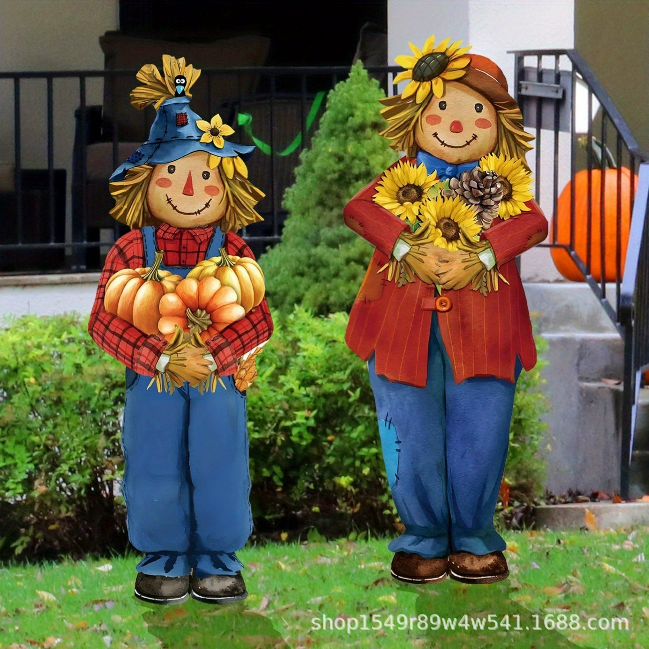Новый осенний попугай-огородник, тыква, садовый знак, уличное украшение для сада на День Благодарения