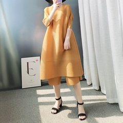 霊影プリーツ T021 【在庫あり】三宅流スーツ ゆったり 大きめサイズ 2025春夏 ツーピース シンプル