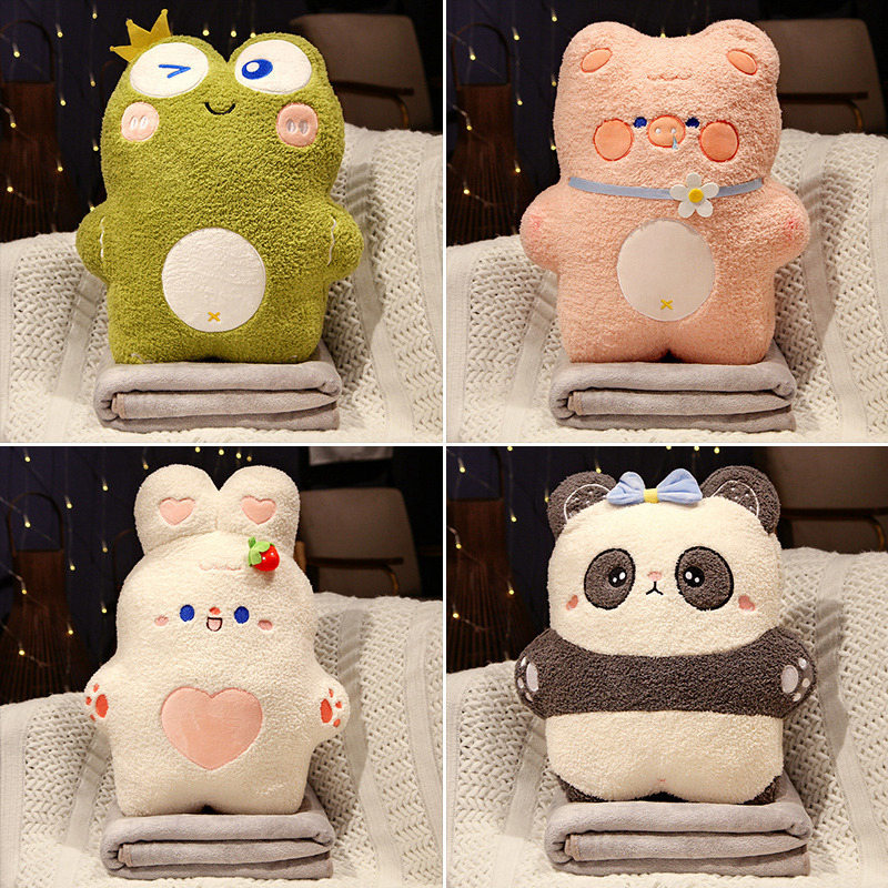 Almohada edredón de doble propósito almohada de las niñas dormir coche almohada dos-en-uno manta Oficina siesta cojín