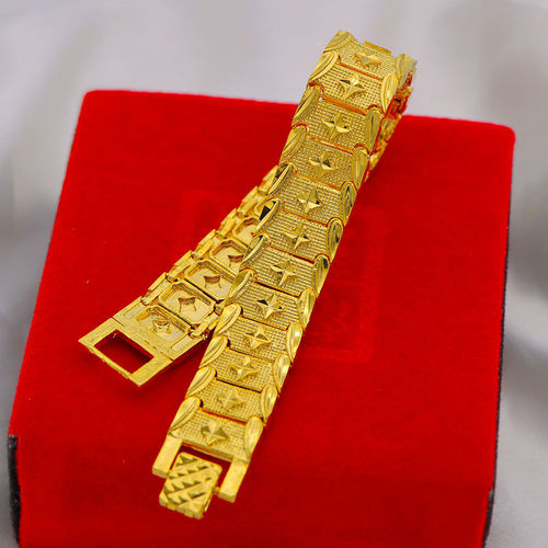 Vietnamese sand gold bracelet for men, domineering boss chain, trendy gold-plated bracelet that will not fade for a long time, luxury jewelry